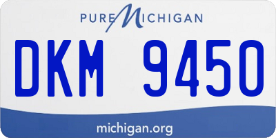 MI license plate DKM9450