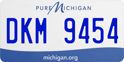 MI license plate DKM9454
