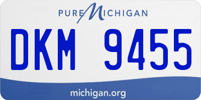 MI license plate DKM9455
