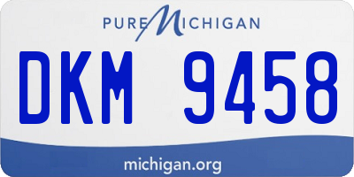 MI license plate DKM9458