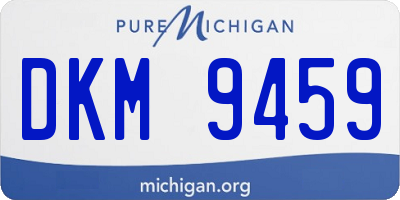 MI license plate DKM9459