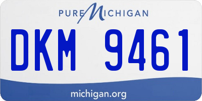 MI license plate DKM9461