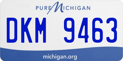 MI license plate DKM9463