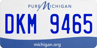 MI license plate DKM9465