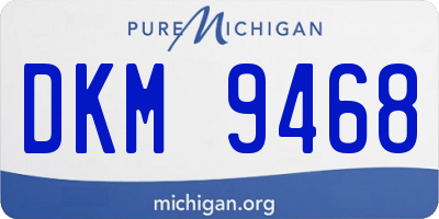 MI license plate DKM9468
