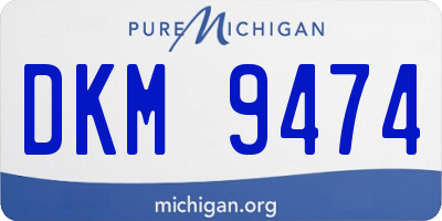 MI license plate DKM9474