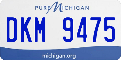 MI license plate DKM9475