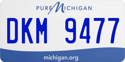 MI license plate DKM9477