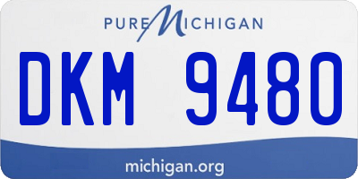 MI license plate DKM9480