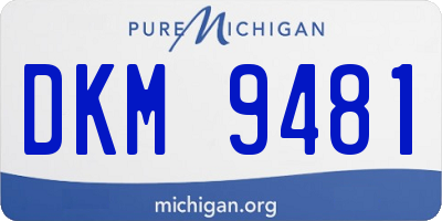 MI license plate DKM9481
