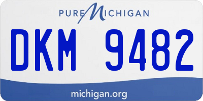 MI license plate DKM9482