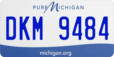 MI license plate DKM9484