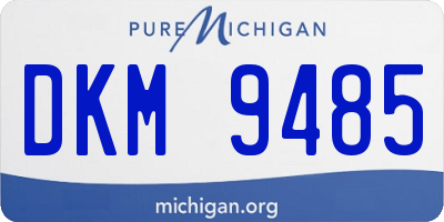 MI license plate DKM9485