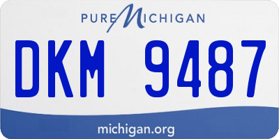 MI license plate DKM9487