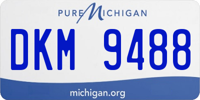 MI license plate DKM9488