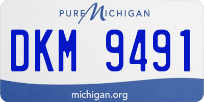 MI license plate DKM9491