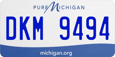 MI license plate DKM9494