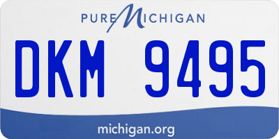 MI license plate DKM9495