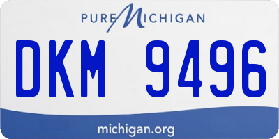 MI license plate DKM9496
