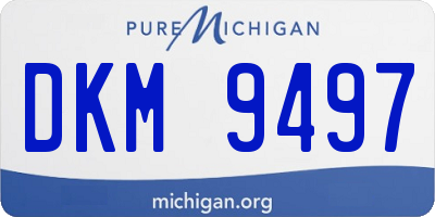 MI license plate DKM9497