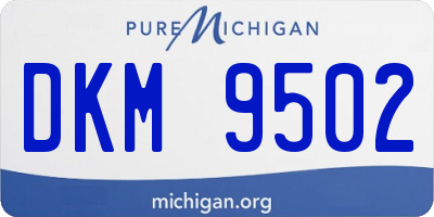 MI license plate DKM9502
