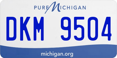 MI license plate DKM9504
