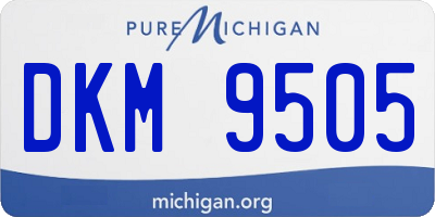 MI license plate DKM9505