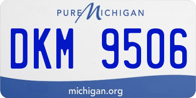 MI license plate DKM9506