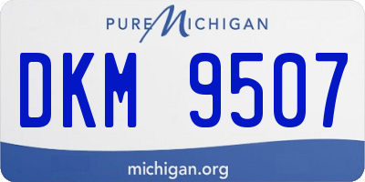MI license plate DKM9507