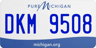 MI license plate DKM9508