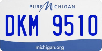 MI license plate DKM9510