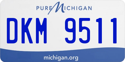 MI license plate DKM9511