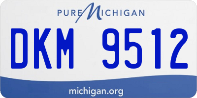 MI license plate DKM9512