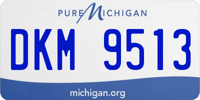 MI license plate DKM9513