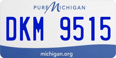 MI license plate DKM9515