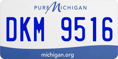 MI license plate DKM9516