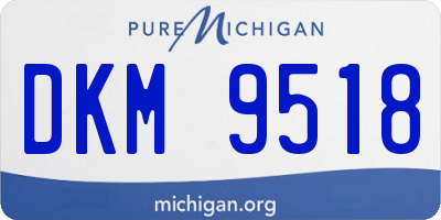 MI license plate DKM9518