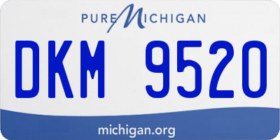 MI license plate DKM9520