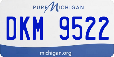 MI license plate DKM9522
