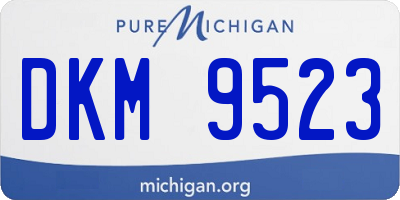 MI license plate DKM9523