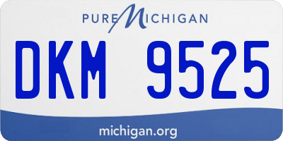 MI license plate DKM9525