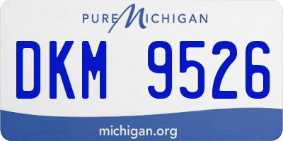 MI license plate DKM9526