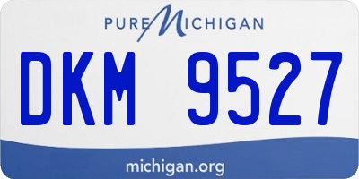 MI license plate DKM9527