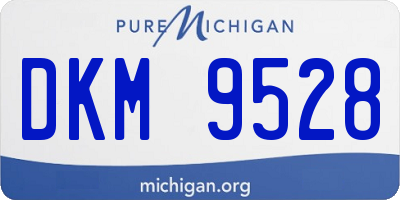 MI license plate DKM9528