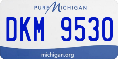 MI license plate DKM9530