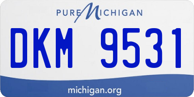 MI license plate DKM9531