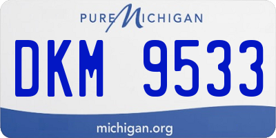 MI license plate DKM9533