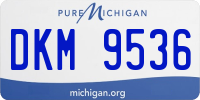 MI license plate DKM9536