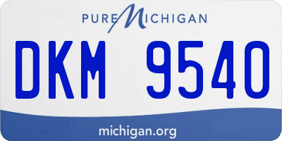 MI license plate DKM9540