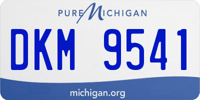 MI license plate DKM9541